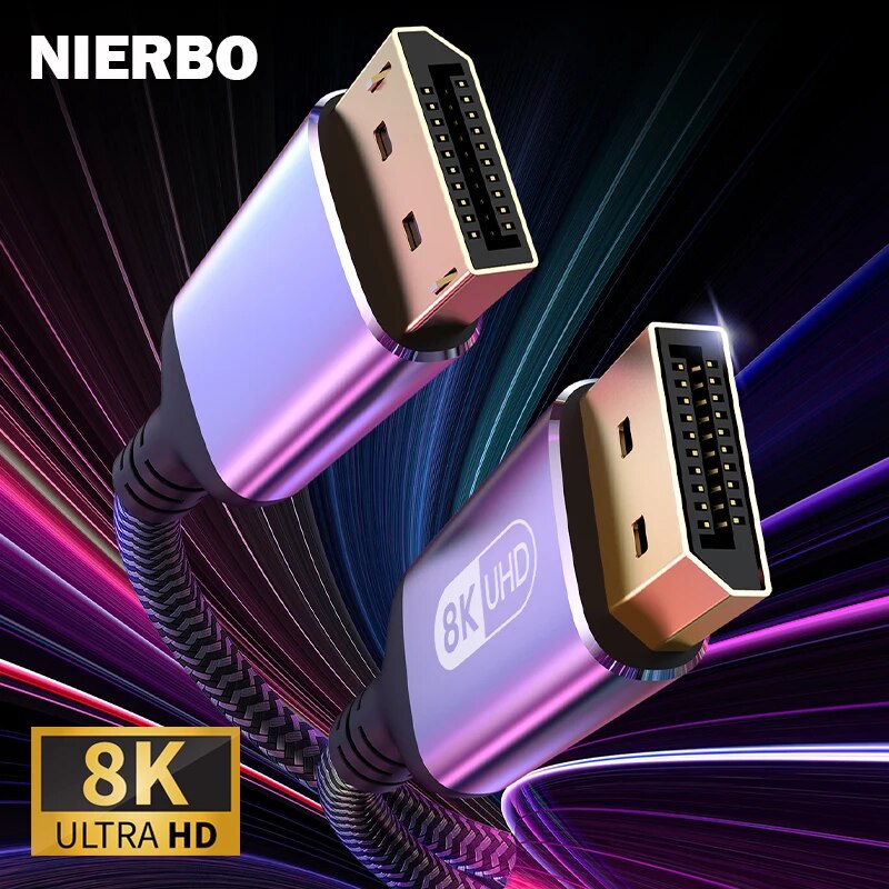 Home Cinema Projector 4K - NIERBO DisplayPort Cable 8K DP 1.4Cable