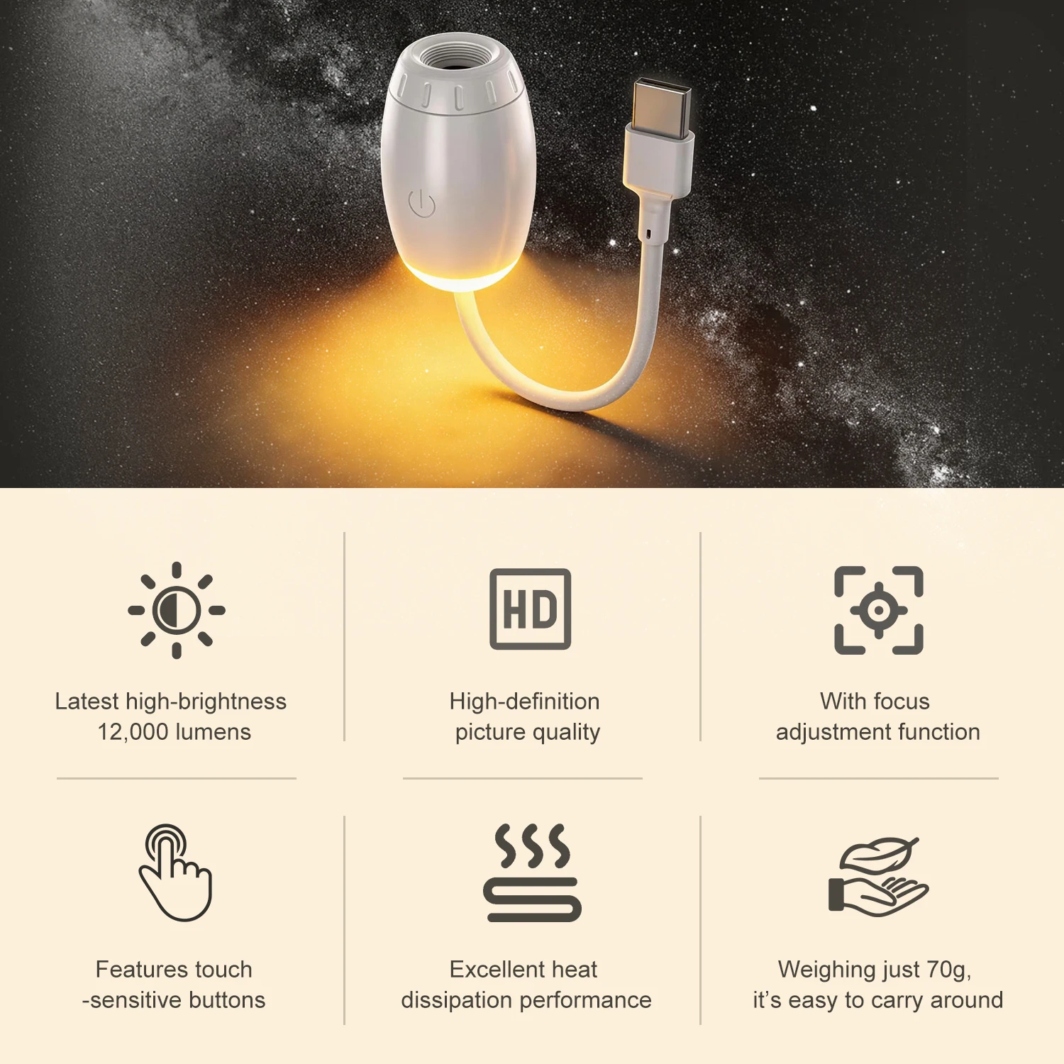 Mini Galaxy Star Projector Nig - огляд і ціна Home Cinema Projector