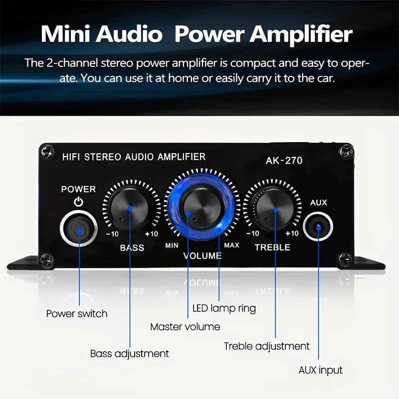 AK-270 400W Mini Power Amplifi - огляд і ціна Home Cinema Speaker System